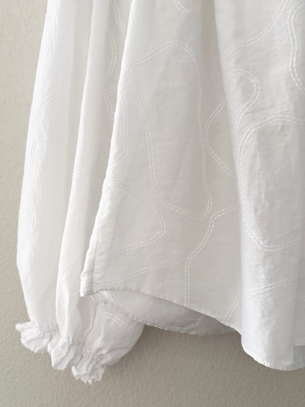 AYR The New Romantic Blouse Top Peasant XL White Boxy Minimalist Cottagecore - Picture 7 of 10